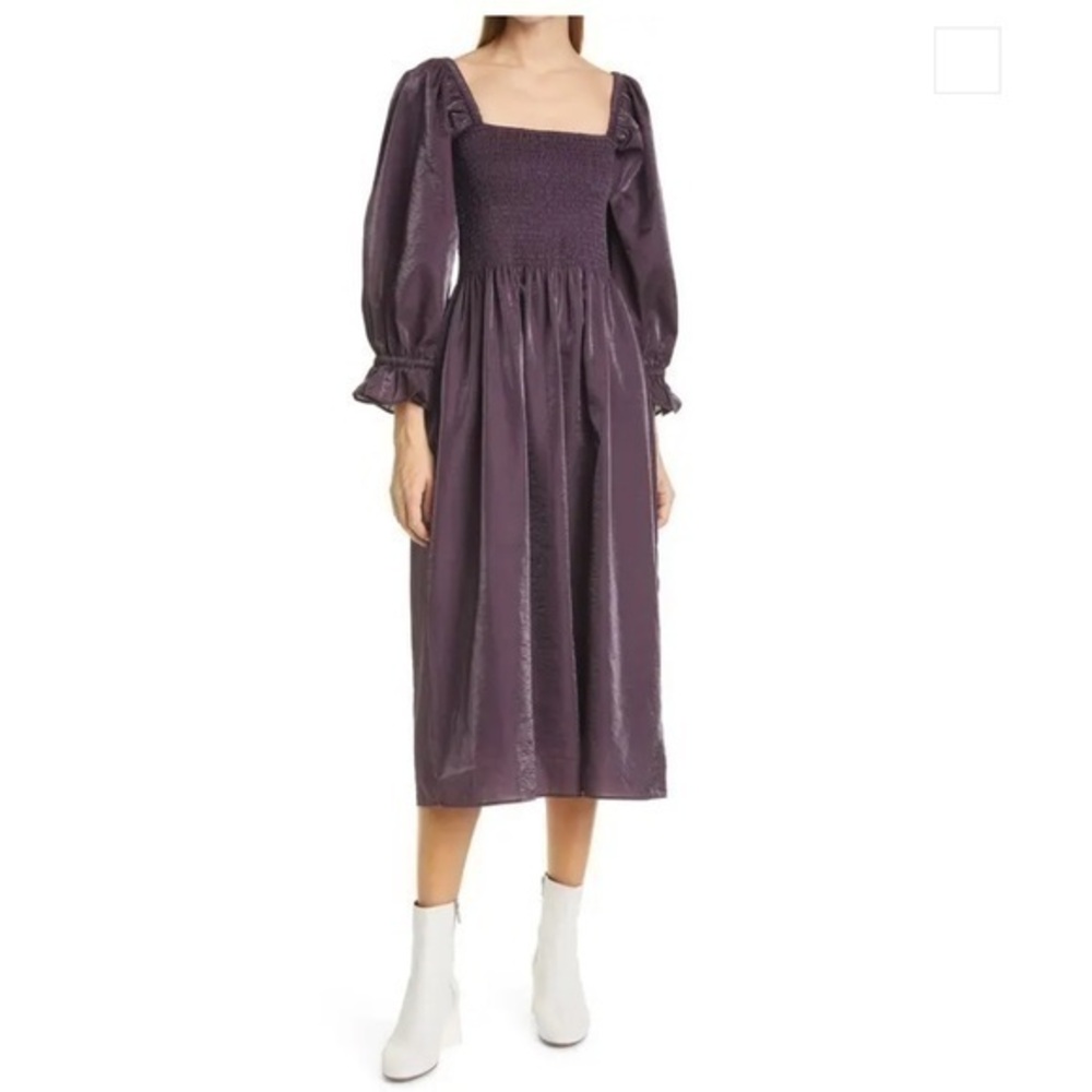BAUM UND PFERDGARTEN Plum Perfect Adanna Midi Dress